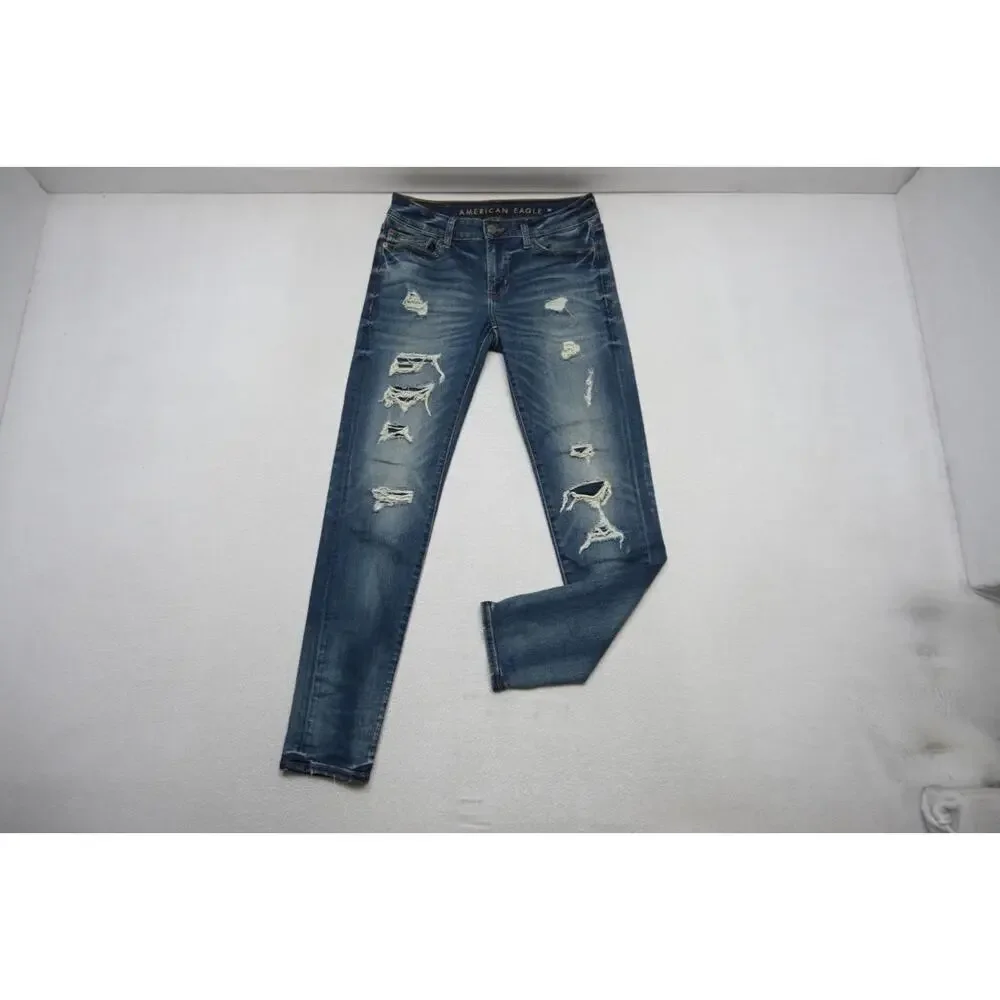 American‎ Eagle Skinny Next Level AirFlex Stretch Blue Denim Jeans Mens 30 x 32